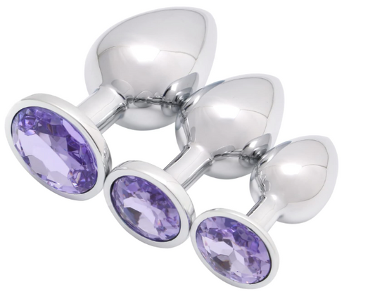 3 piezas de diseño de joyería de lujo Fetiche Anal Butt Plug 29A