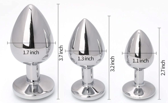 3 piezas de diseño de joyería de lujo Fetiche Anal Butt Plug 29A