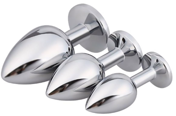 3 piezas de diseño de joyería de lujo Fetiche Anal Butt Plug 29A